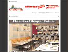 Tablet Screenshot of chercherrestaurant.com